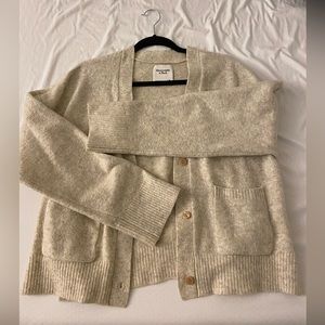 Abercrombie Cream Cardigan - size M